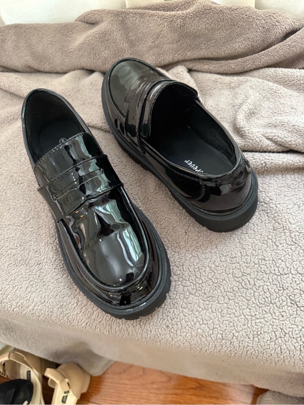 Men's Black Patent Leather Slip-On Loafers